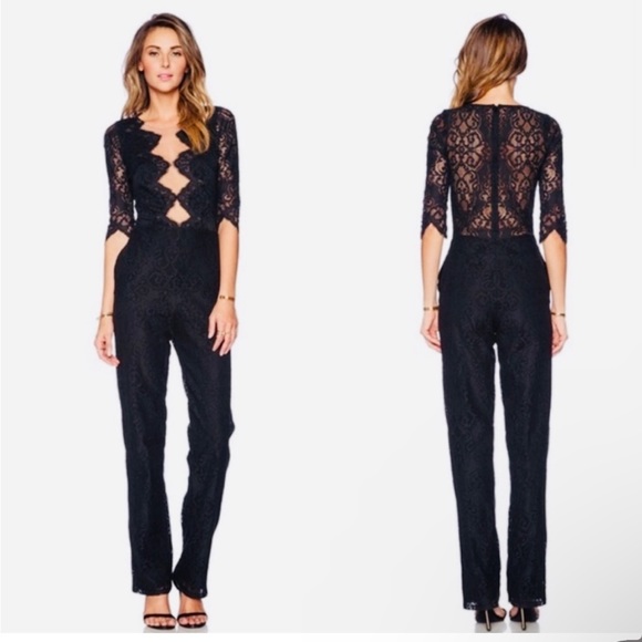 For Love and Lemons Black Lace Jumpsuit - Picture 2 of 4